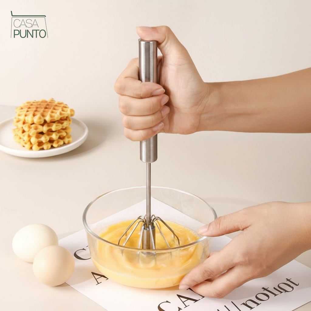 Batidor de empuje Blist - Espumador manual de acero inoxidable