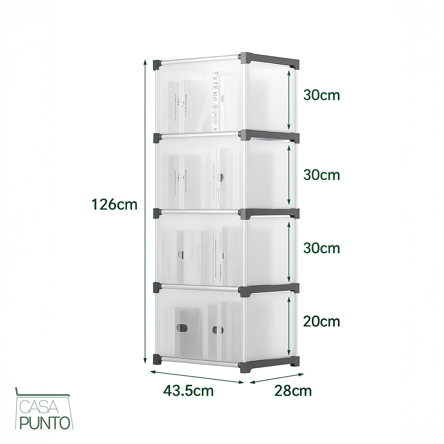Organizador de cubos de almacenamiento modular de 5 niveles Brenda