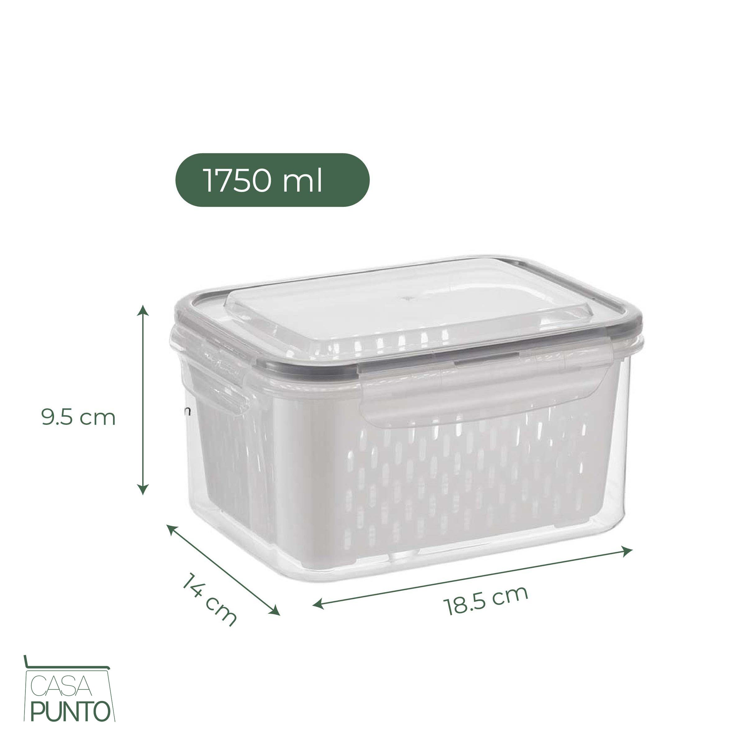 Juego de recipiente de almacenamiento con colador Karla de 3 piezas