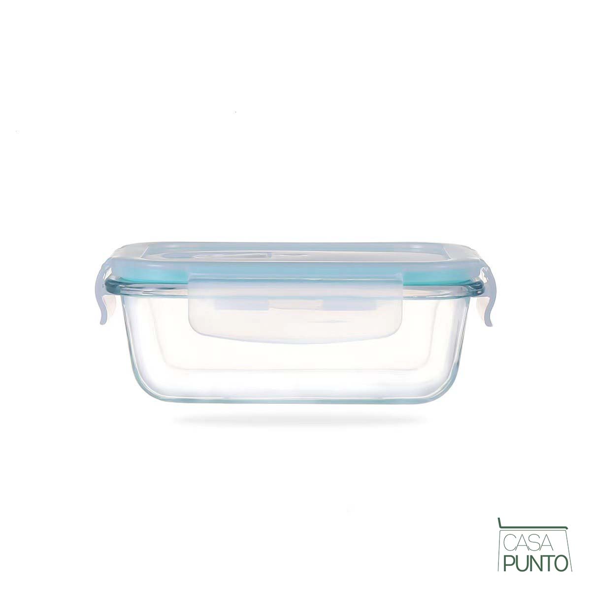 Juego de almacenamiento de alimentos de vidrio de 3 piezas Aby