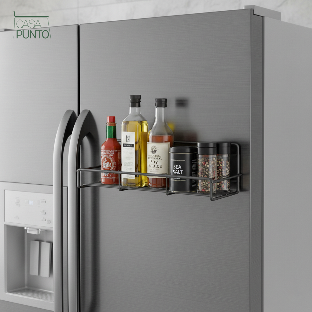 Juego de 4 especieros magnéticos Debra - Estantes organizadores para frigorífico sin taladros