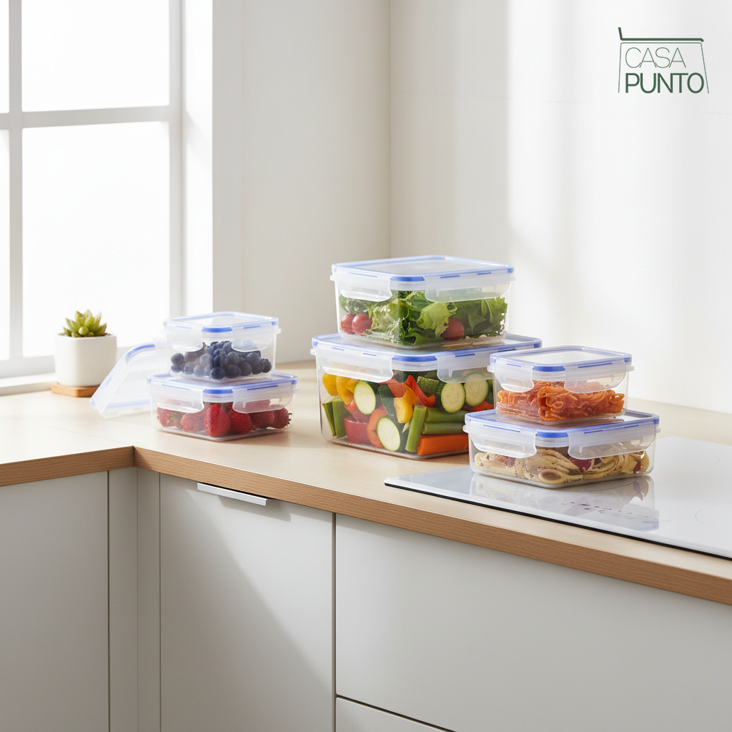 Juego de recipientes herméticos Crispy Lock-Fresh de 4 piezas - 600 ml a 2,5 l