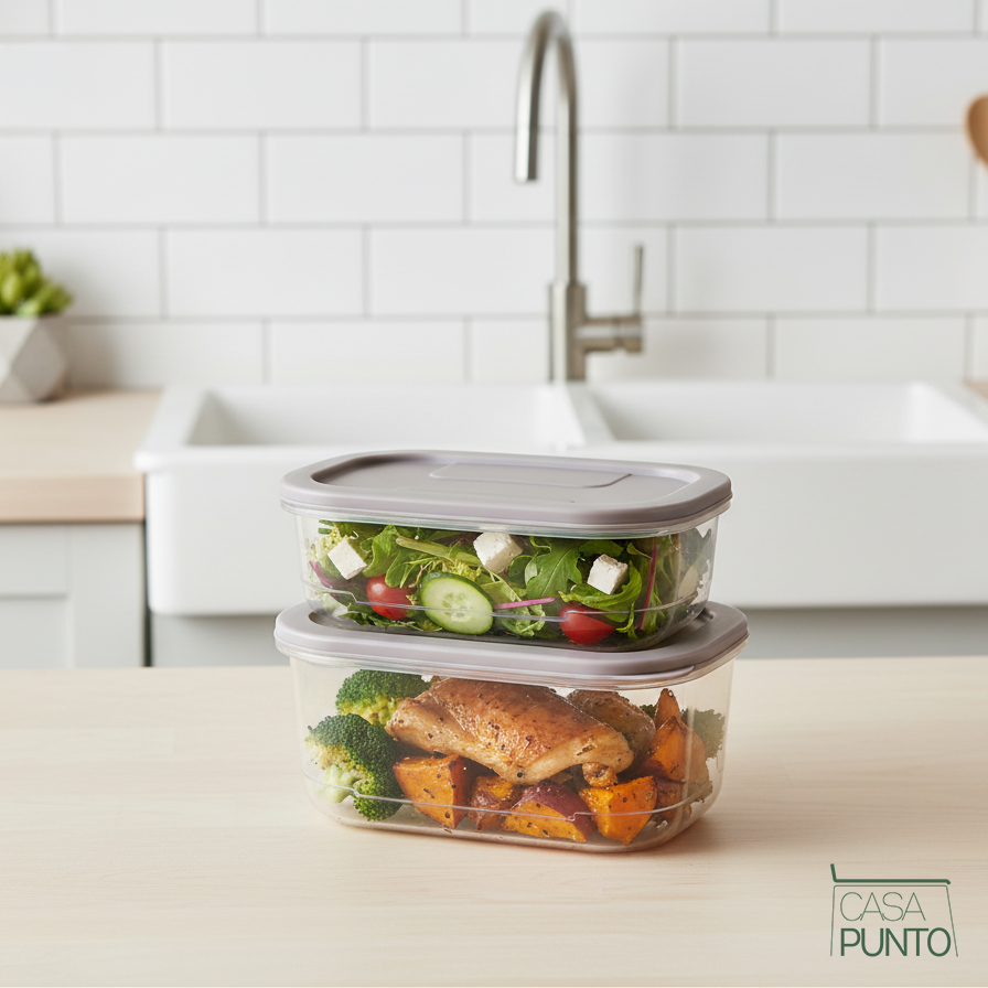 Juego de recipientes para almacenar alimentos de 2 piezas Ina - 400 ml, 600 ml