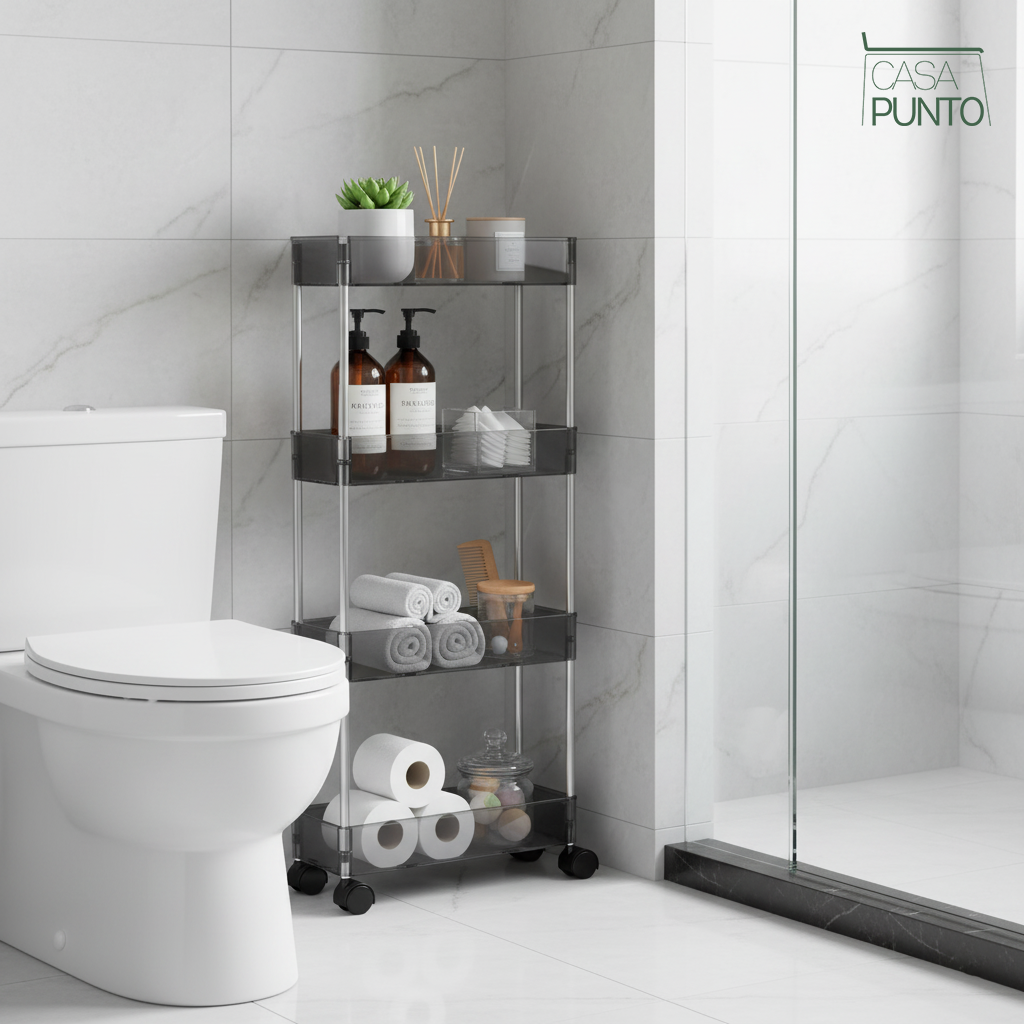 Carrito rodante delgado de 4 niveles Dulce - Organizador de almacenamiento con ruedas