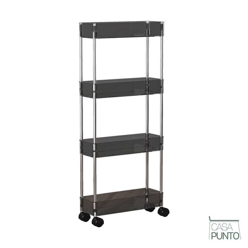 Carrito rodante delgado de 4 niveles Dulce - Organizador de almacenamiento con ruedas