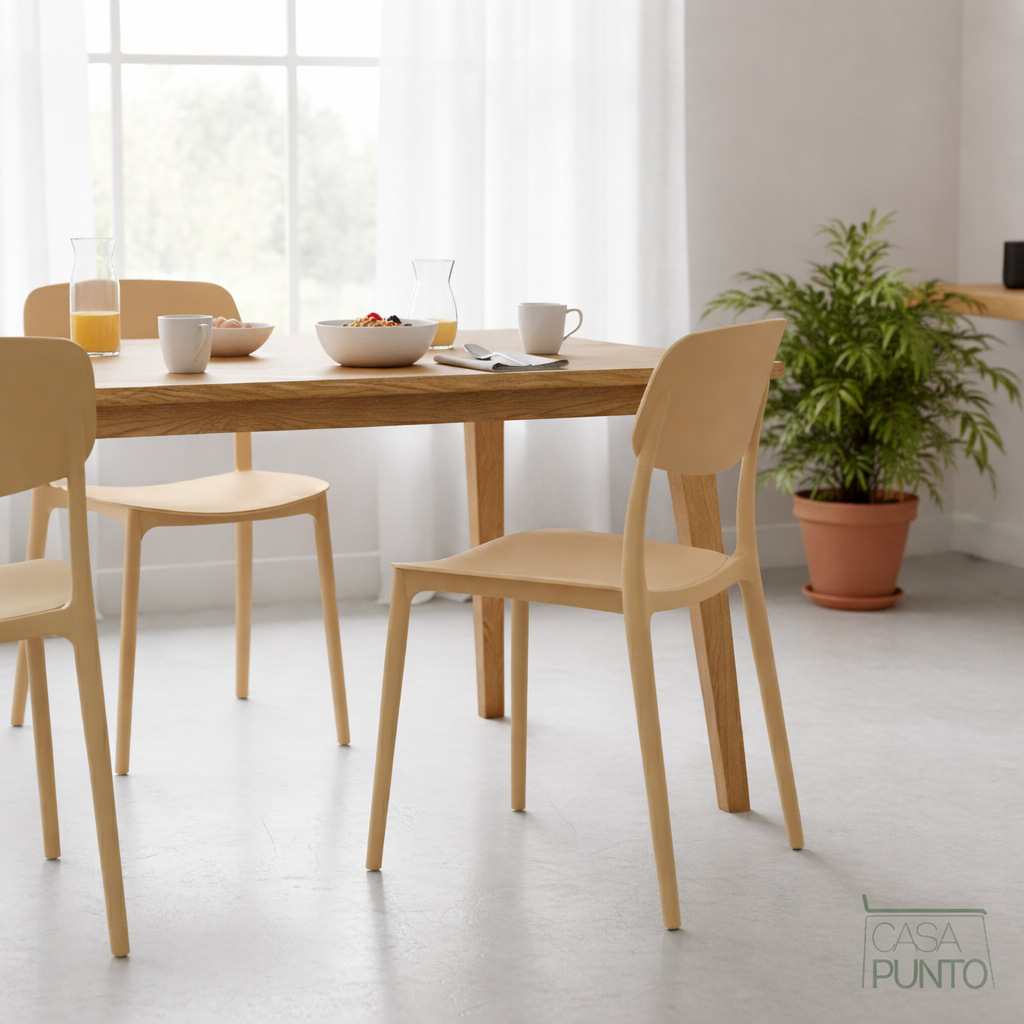 Silla de comedor apilable Hirus