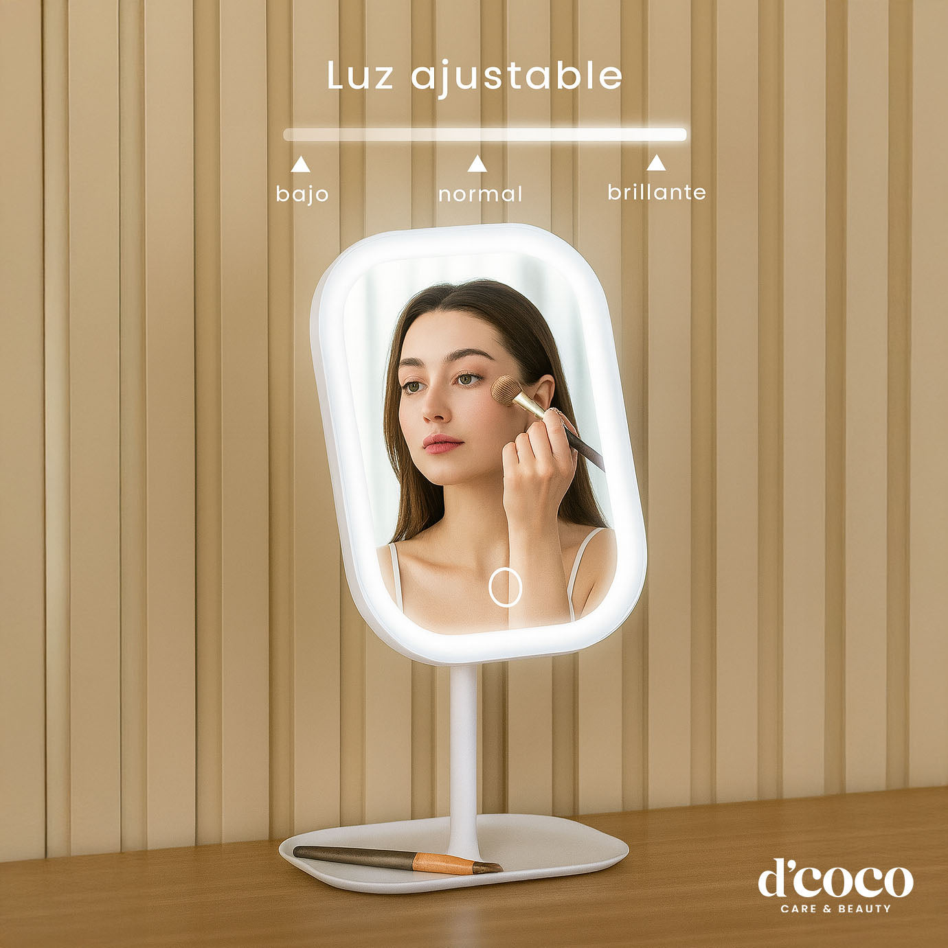 Espejo de maquillaje LED Stella - Espejo con luz ajustable