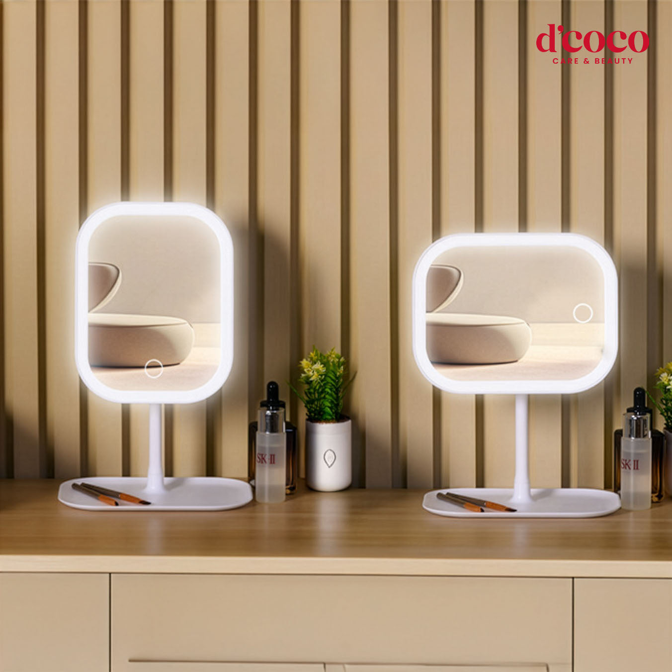 Espejo de maquillaje LED Stella - Espejo con luz ajustable