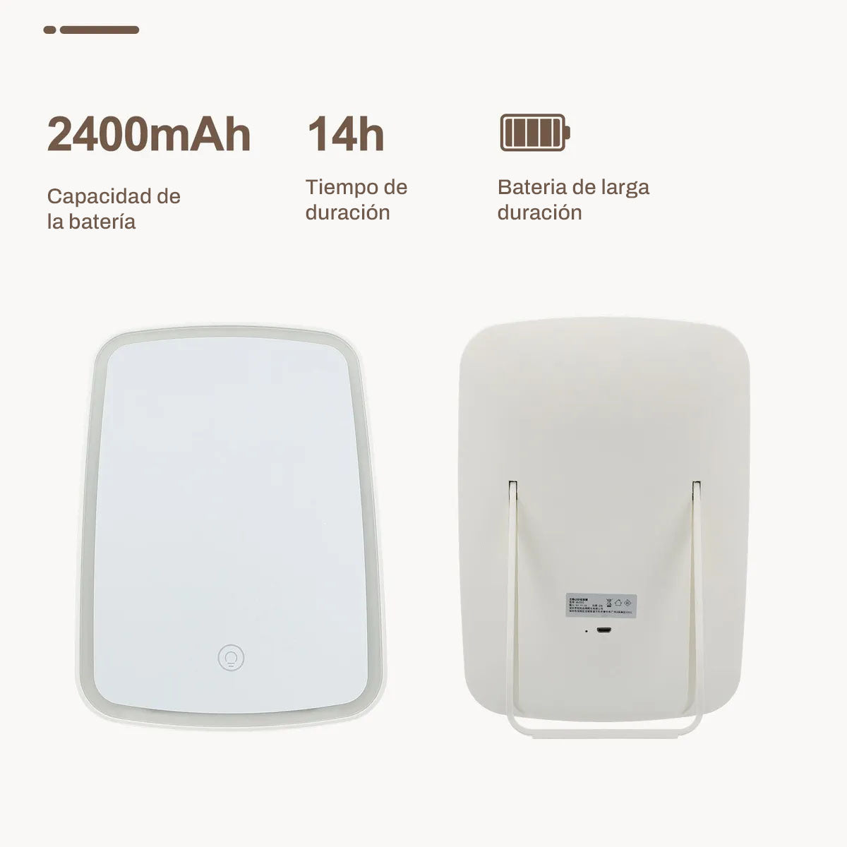 Espejo de maquillaje LED Lucy - Espejo de tocador con luz ajustable