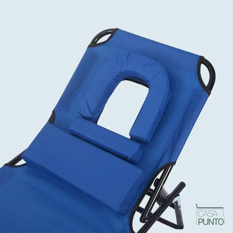 Camastro plegable Greta Sunny - Tumbona reclinable portátil multifuncional para exteriores