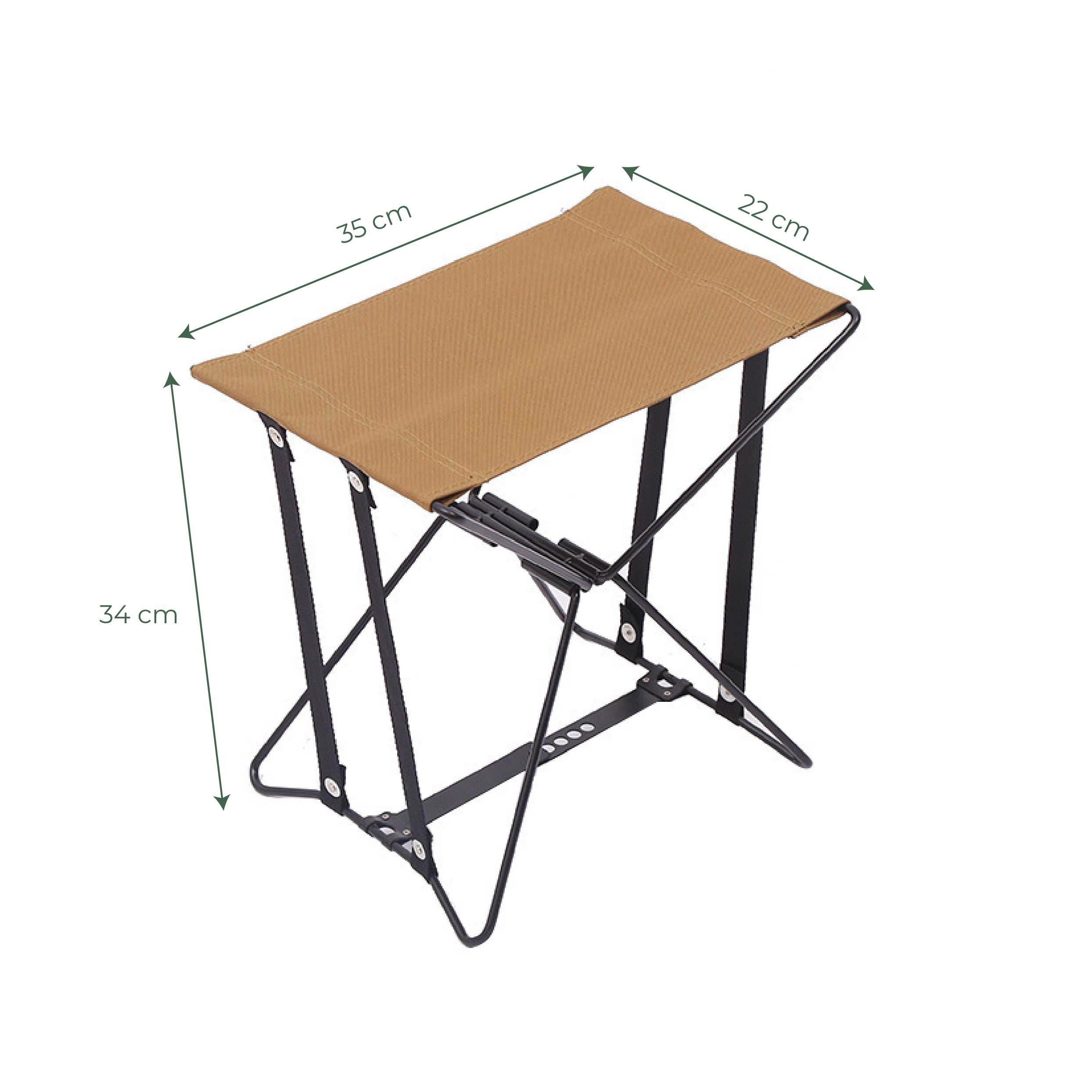 Taburete plegable de camping Wilson - Asiento de exterior ultraportátil