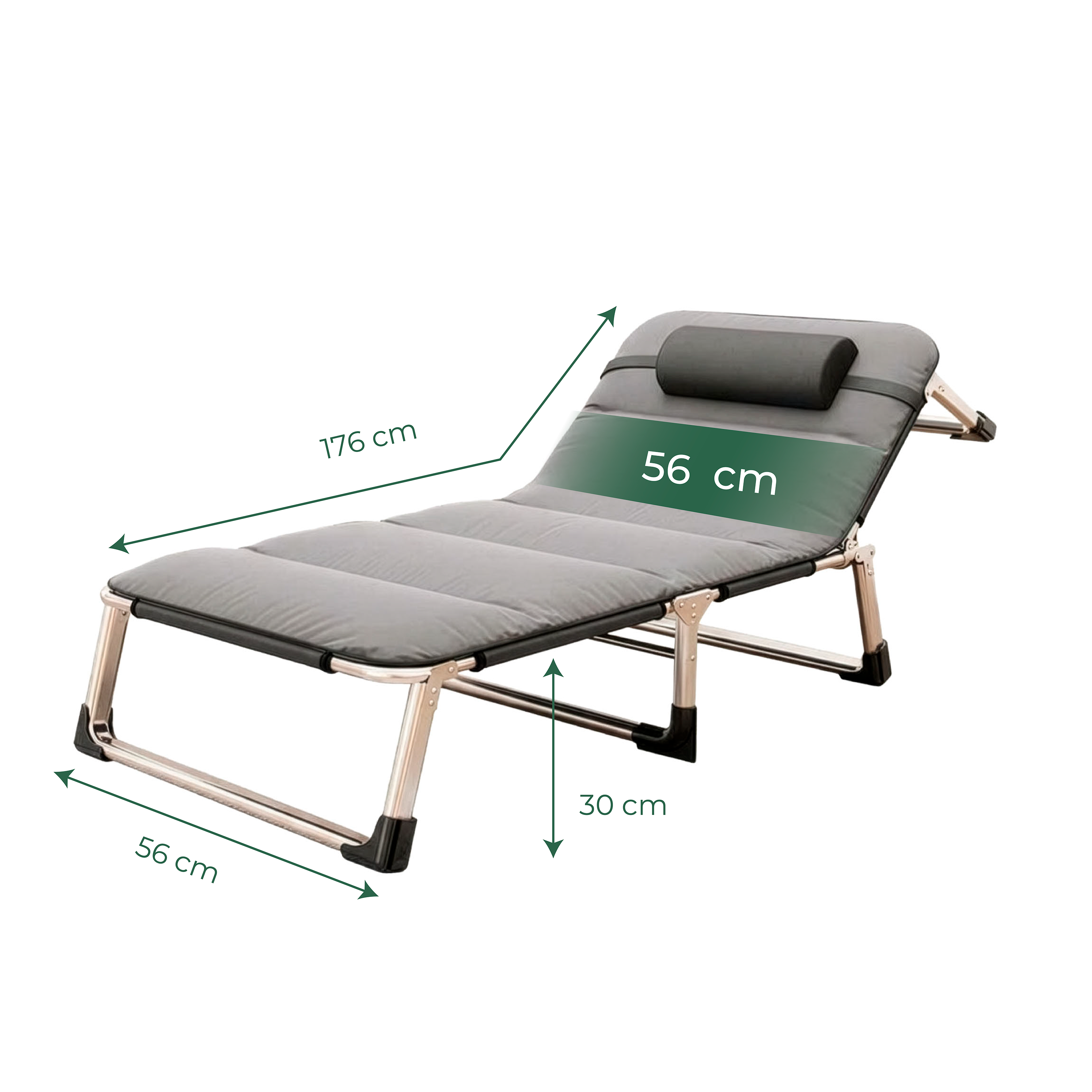 Cama plegable Jeremy – Cama individual multifuncional