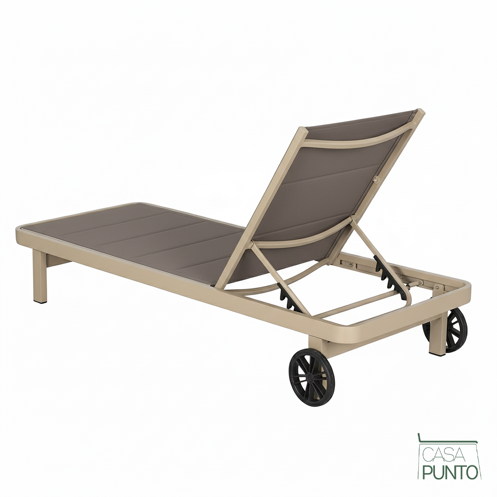 Camastro de exterior Luna - Tumbona ajustable de malla Teslin