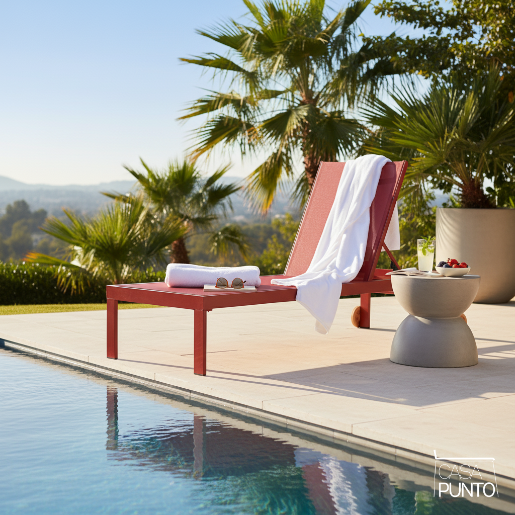 Camastro de exterior Ember - Tumbona ajustable de malla Teslin