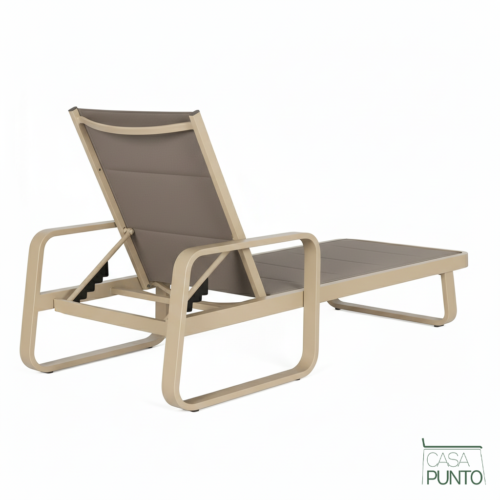 Camastro de exterior Solara - Tumbona ajustable de malla Teslin