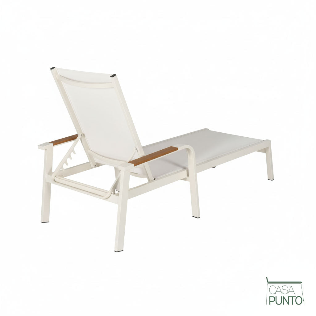 Camastro de exterior Serenity - Tumbona ajustable y extensible de malla Teslin