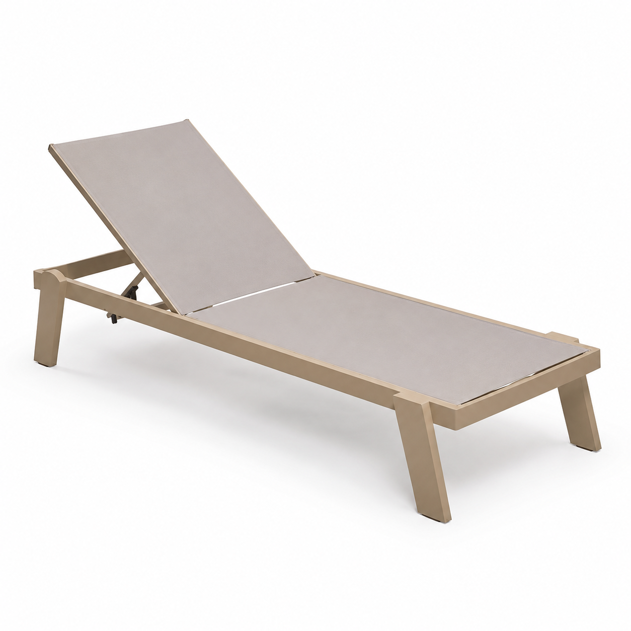 Camastro Reclinable De Tela Para Exteriores Youku Estructura De Aluminio Color Champán