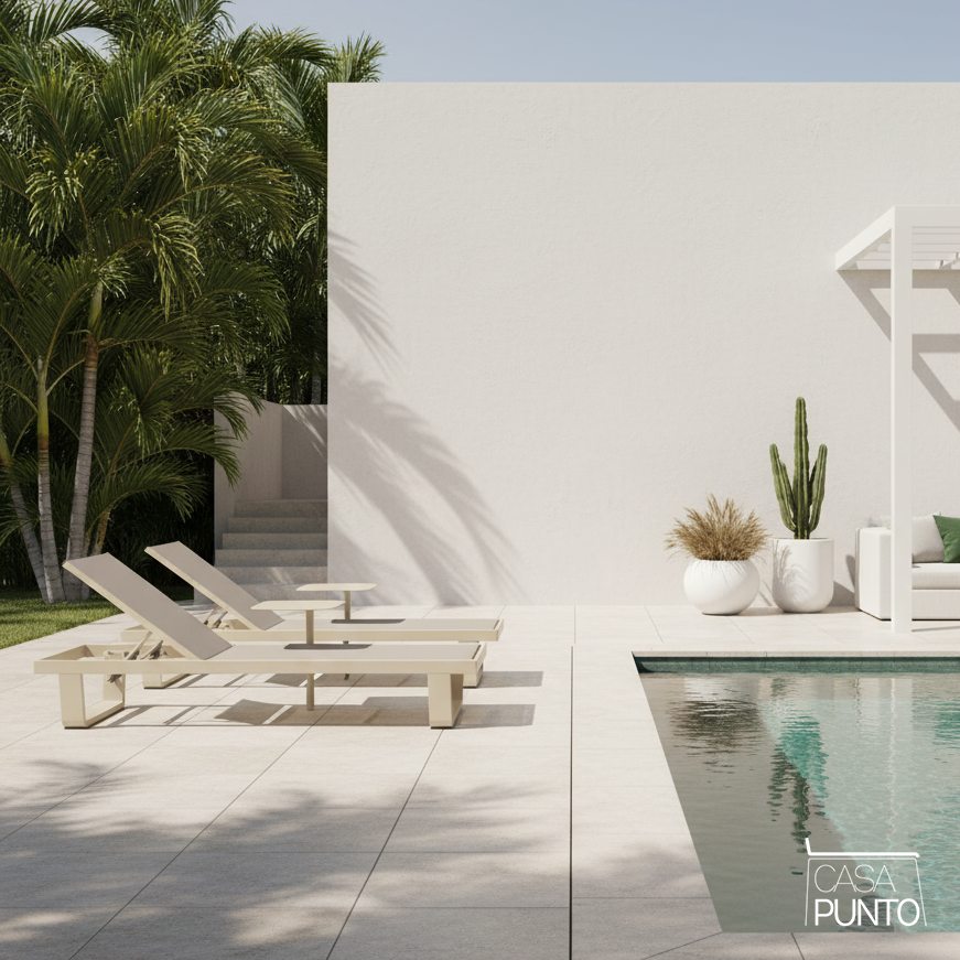 Camastro reclinable de tela para exteriores Youku - Tumbona de piscina ajustable