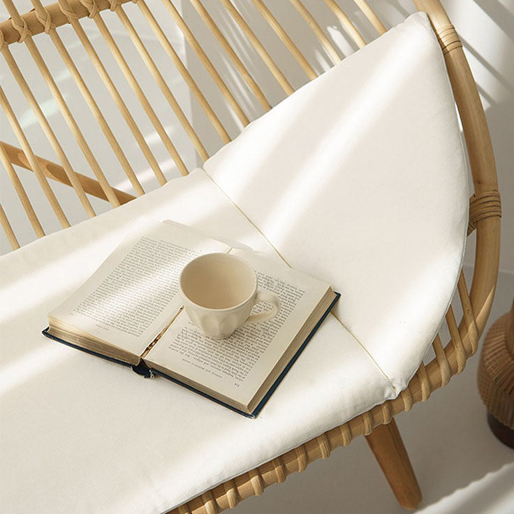 Sofá Elton de ratán natural - Muebles de exterior para balcón y jardín