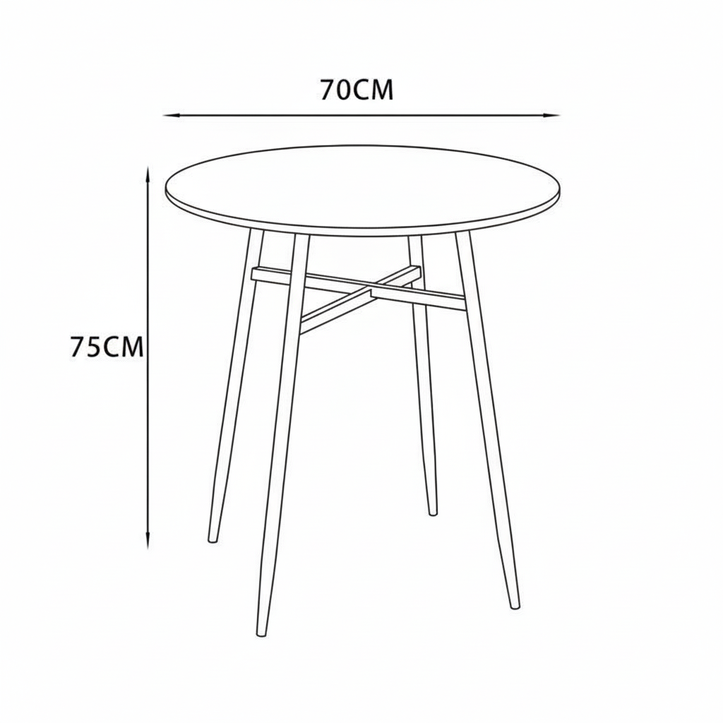 Conjunto de mesa y sillas de exterior Laury Bistro para balcón, jardín y cafetería.