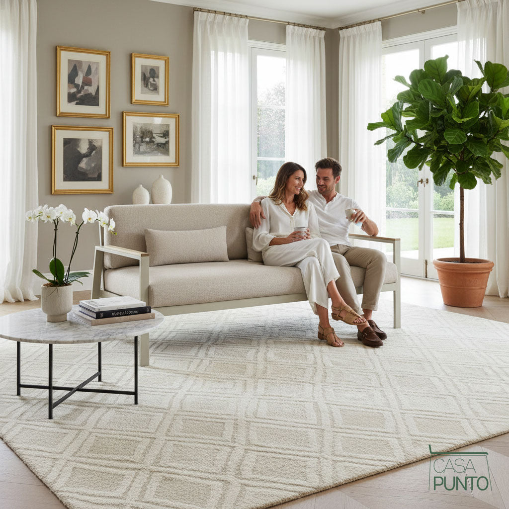 Sofá de exterior Arna de 3 plazas con cojines mullidos - Muebles de exterior modernos
