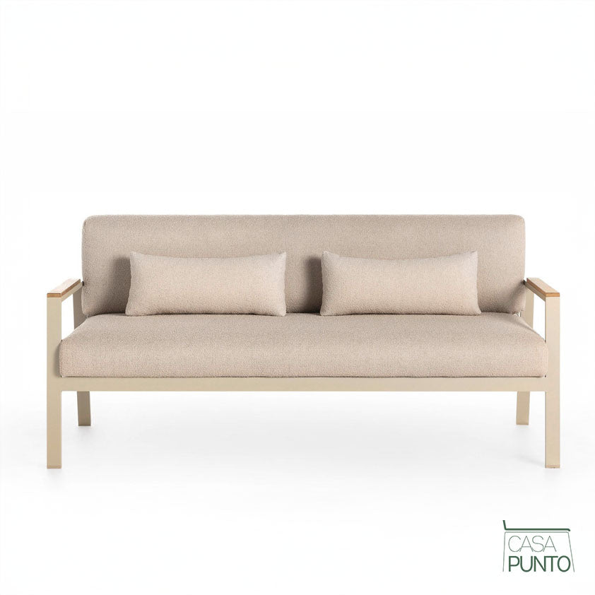 Sofá de exterior Arna de 3 plazas con cojines mullidos - Muebles de exterior modernos