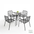 Conjunto de mesa y sillas de exterior Laury Bistro para balcón, jardín y cafetería.