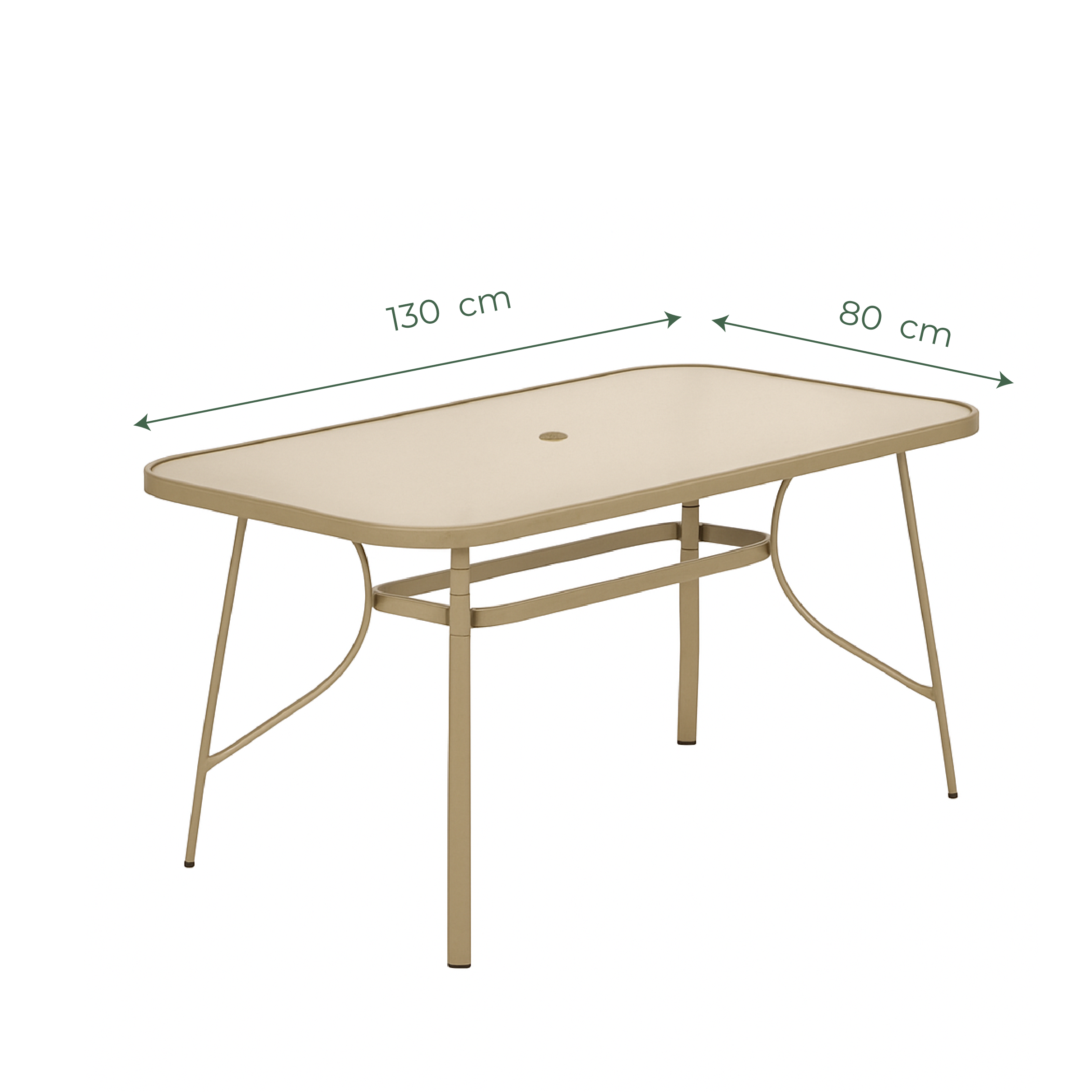 Conjunto de comedor de exterior Lilian con sombrilla: mesa y sillas compactas para patio, ideales para espacios pequeños.