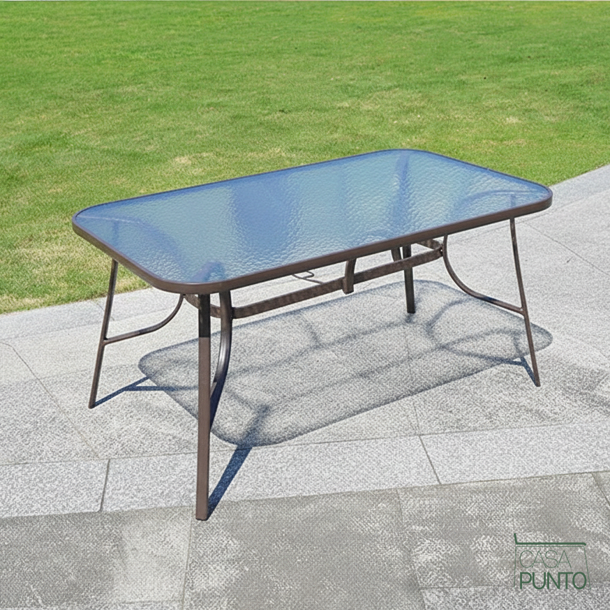 Conjunto de muebles de exterior Gilbert para patio con sombrilla - Conjunto profesional para jardín