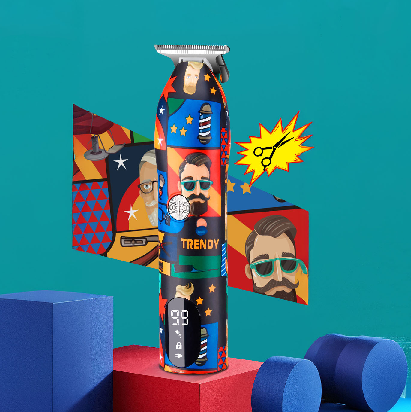 Cortapelos + afeitadora de red de 3 cuchillas