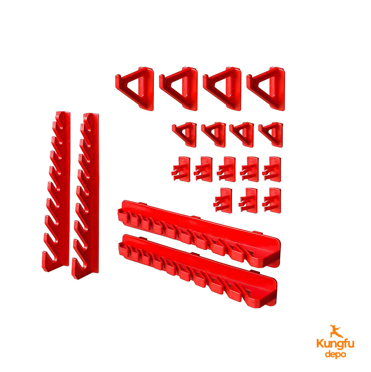 Juego de 49 piezas de organizador de herramientas para montaje en pared - Caja de almacenamiento multifuncional con tablero para colgar