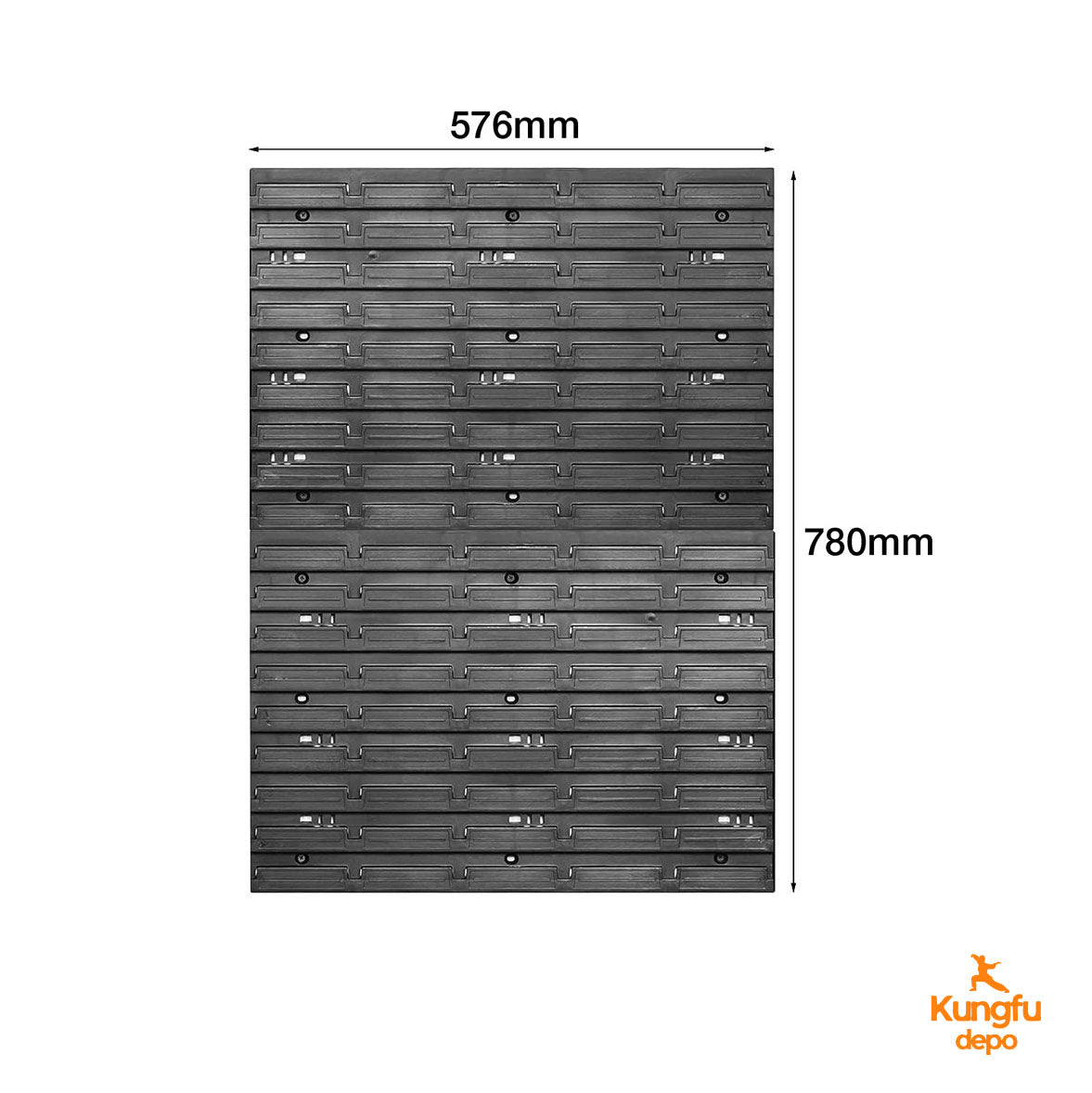 Juego de 49 piezas de organizador de herramientas para montaje en pared - Caja de almacenamiento multifuncional con tablero para colgar