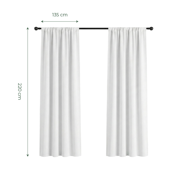 Blaki Sunny Cortina Blackout con Aislamiento Térmico y Ojillos, Color Blanco | CASA PUNTO