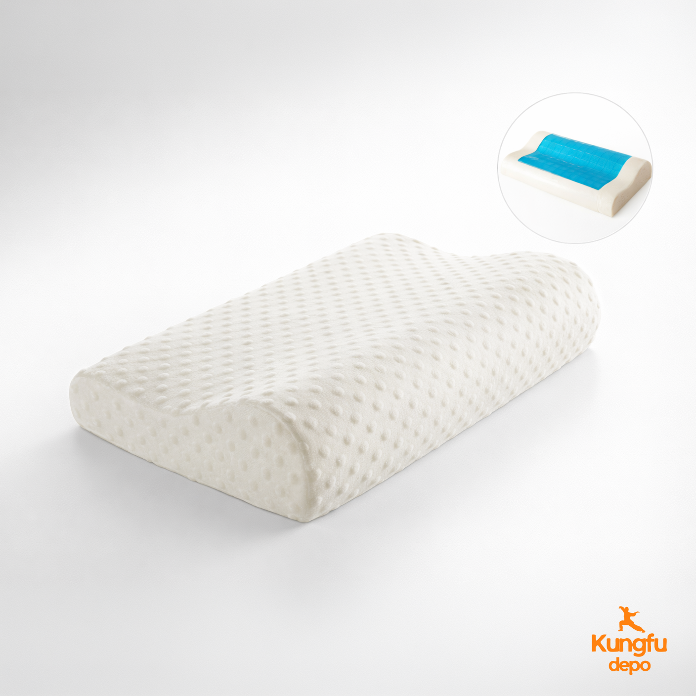 Almohada Michael Gel de espuma viscoelástica de rebote lento - Almohada con forma de onda