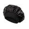 Gorro De Noche Andi D'Coco – Satén Negro, Banda Elástica Ancha, Talla Única