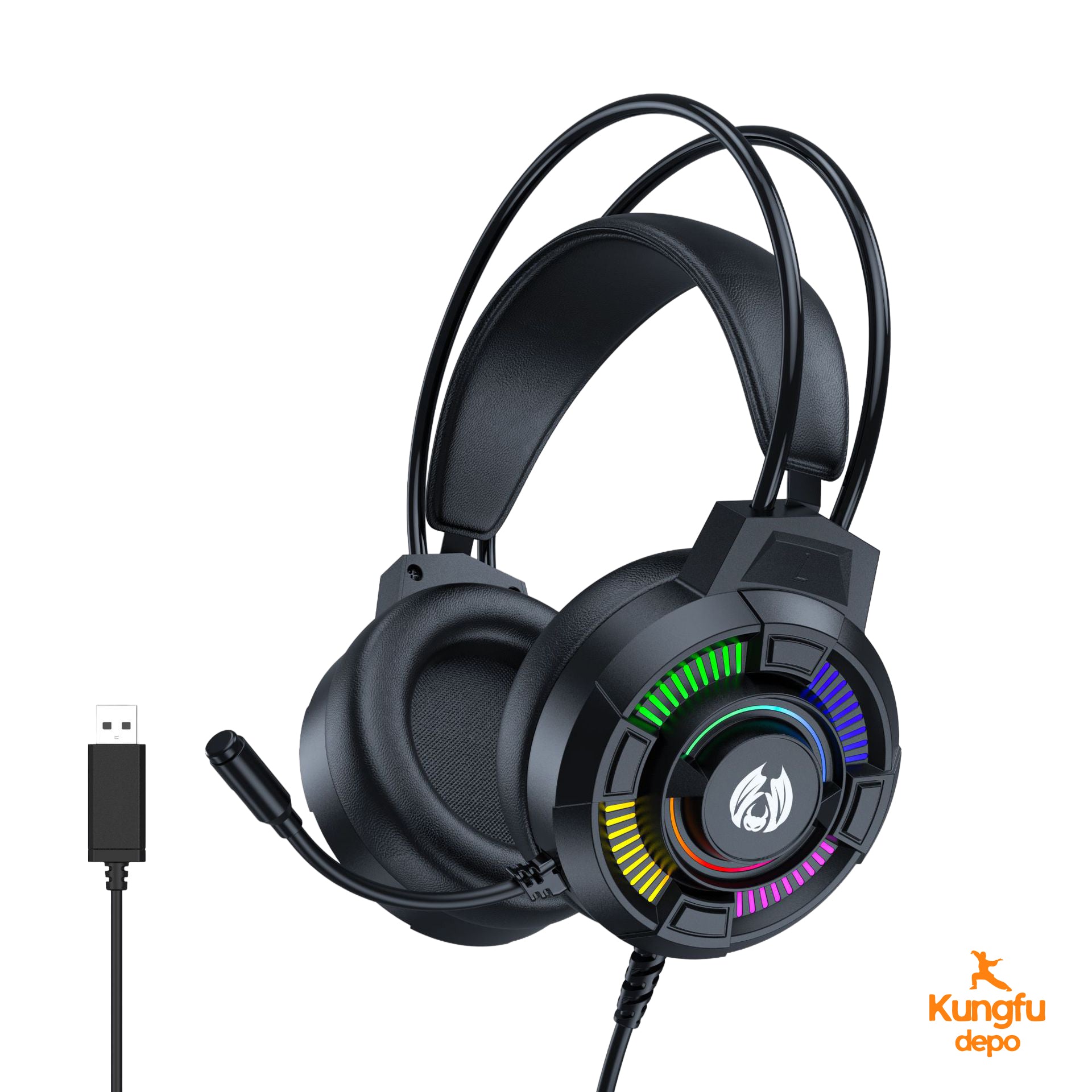 Auriculares para juegos RGB luminosos - Inalámbricos con luces LED