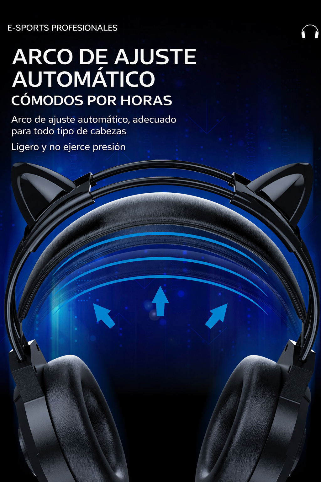 Auriculares para juegos RGB luminosos - Inalámbricos con luces LED