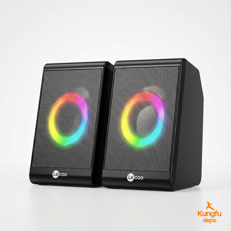 Altavoces para juegos Lecoo DS100 RGB - Estéreo 2.0 con luces LED