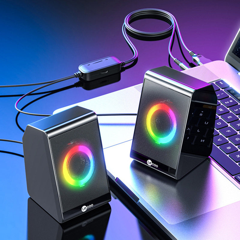 Altavoces para juegos Lecoo DS100 RGB - Estéreo 2.0 con luces LED