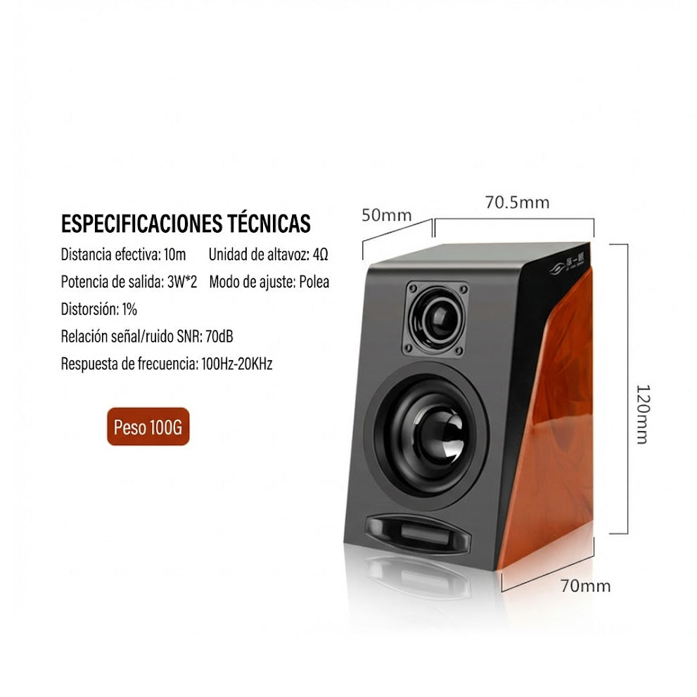Altavoces de escritorio Carmine First Sight 950 - Sistema de sonido estéreo 2.0