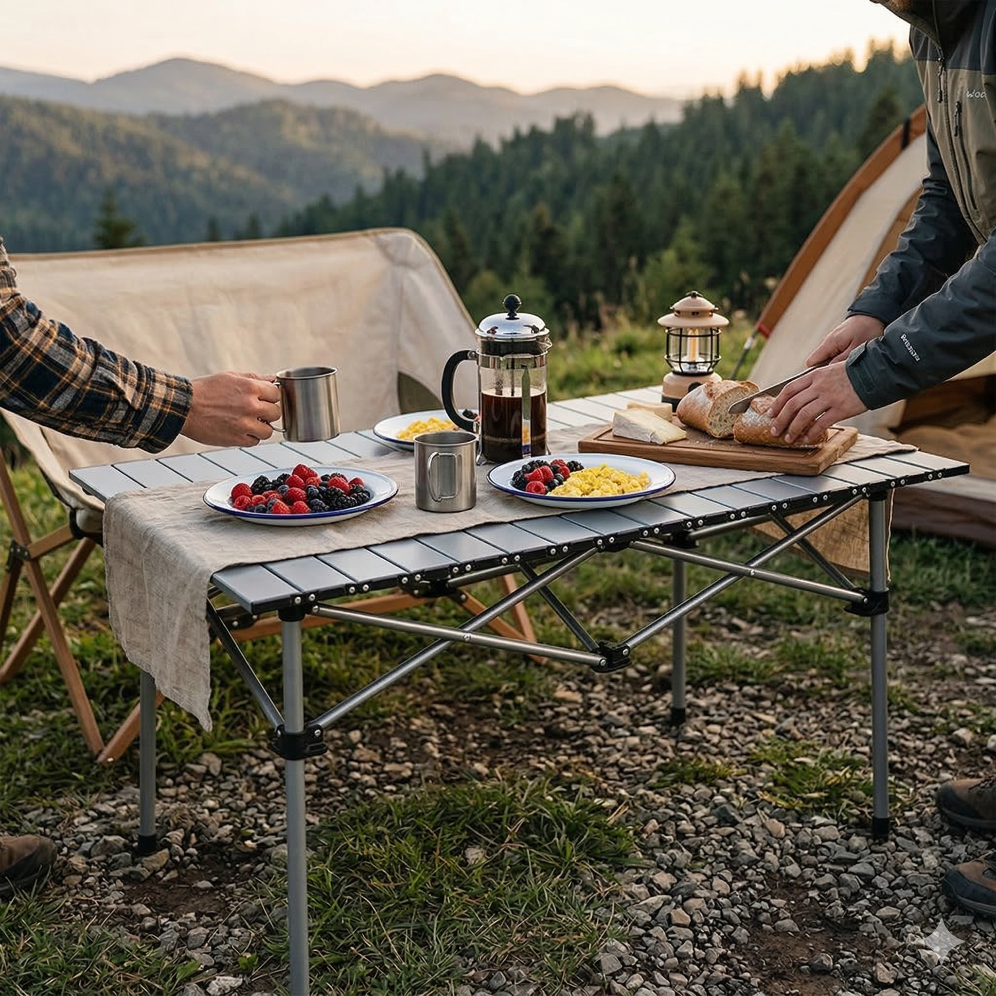 Mesa plegable portátil para camping Jeff de 95 cm