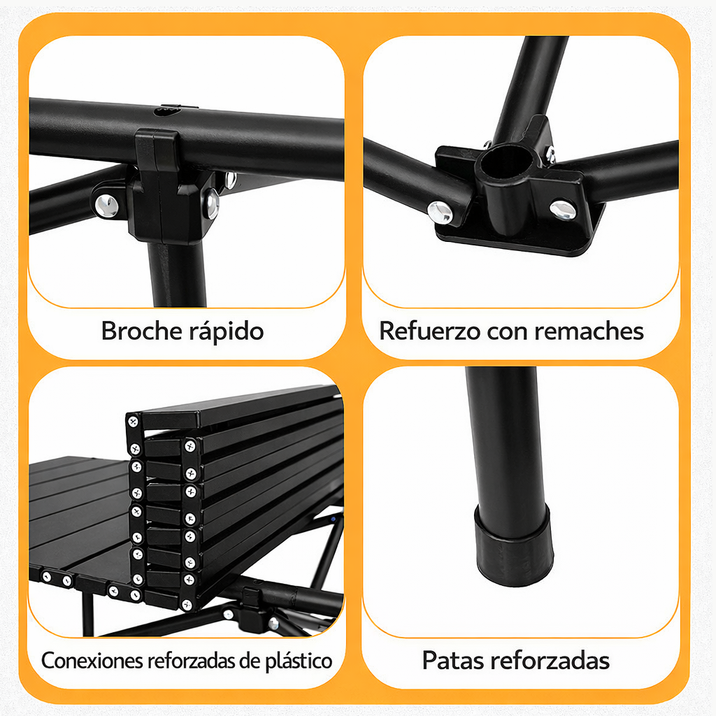Mesa plegable portátil para camping Jeff de 95 cm