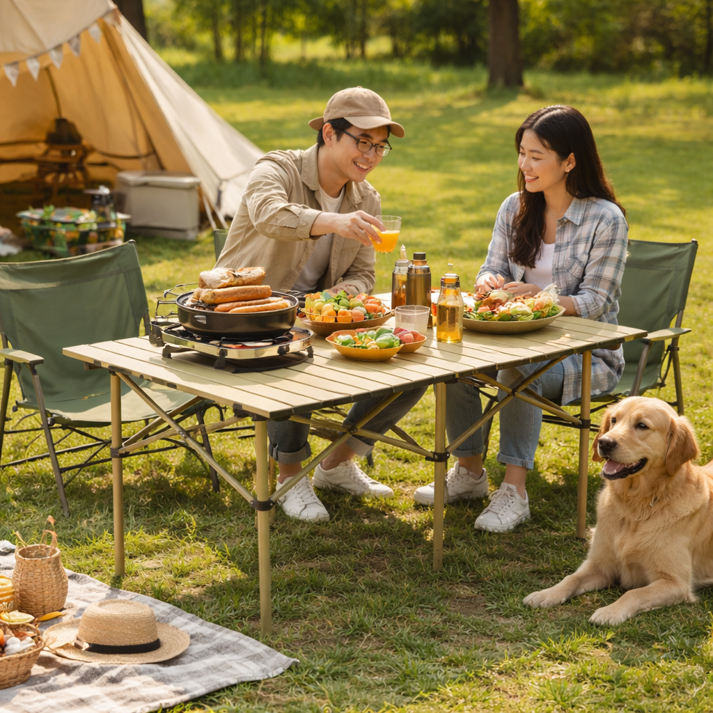 Mesa plegable portátil para camping Jeff de 95 cm