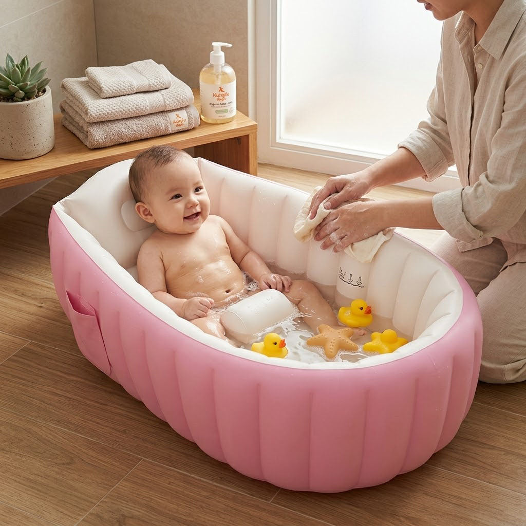 Bañera inflable para bebé, bañera portátil