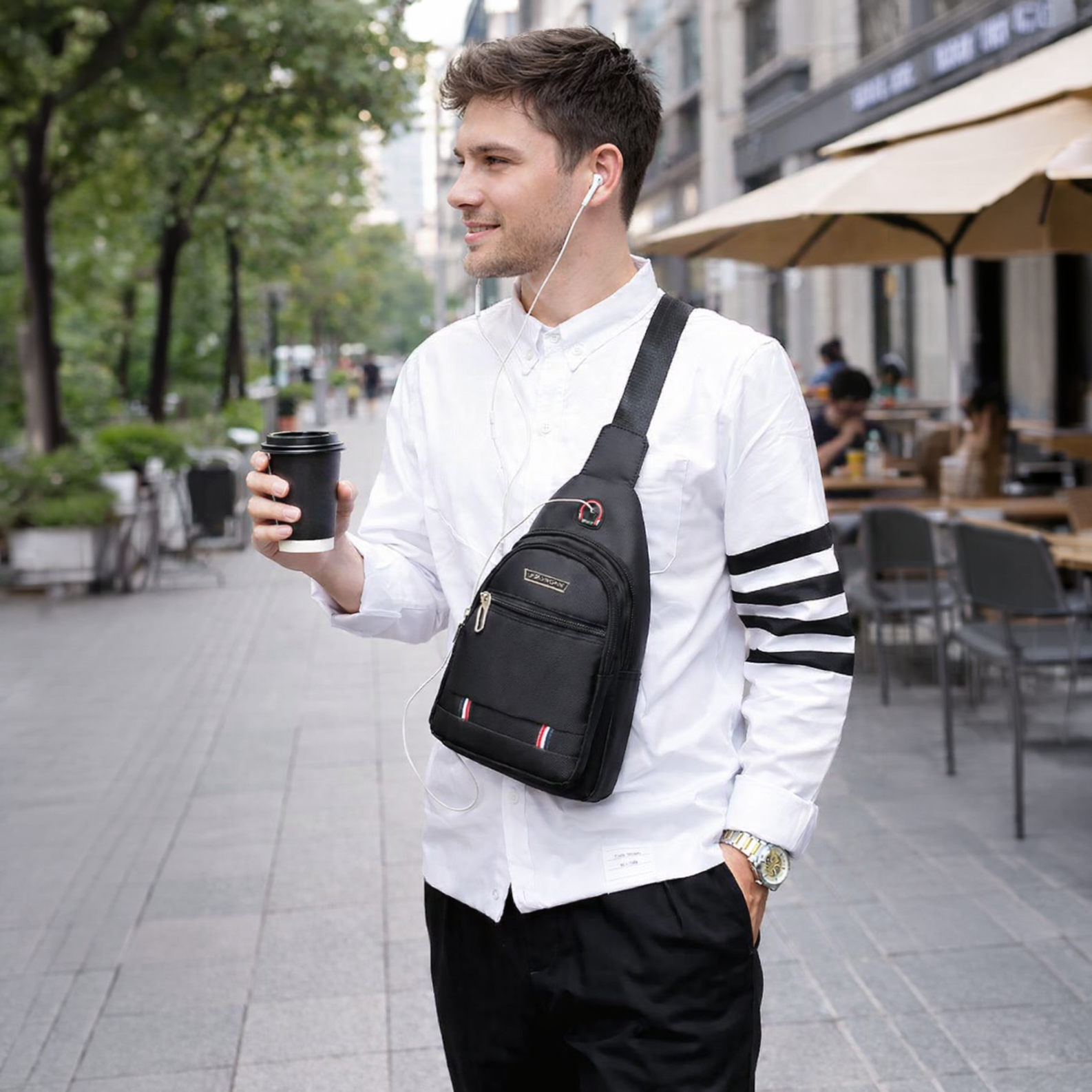 Bolso bandolera táctico de alto rendimiento Alexander - Nylon balístico resistente al agua