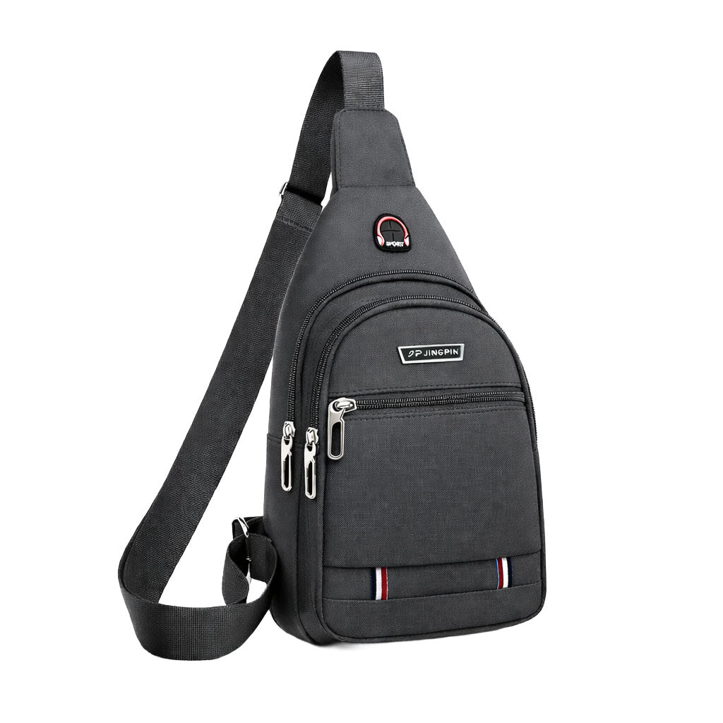 Alexander Bolso Sling Bandolera Táctica – Nylon, Múltiples Compartimentos, Puerto de Auriculares, Correa Ajustable