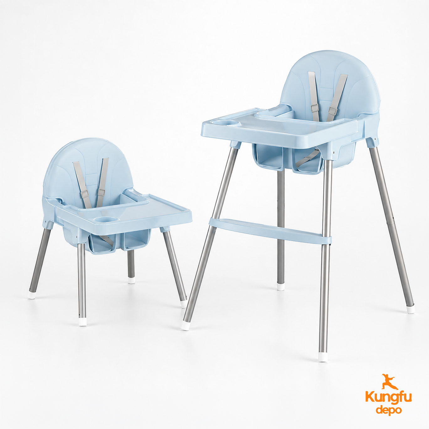 DuoGrow Comfort trona convertible 2 en 1  con cojín de piel sintética.