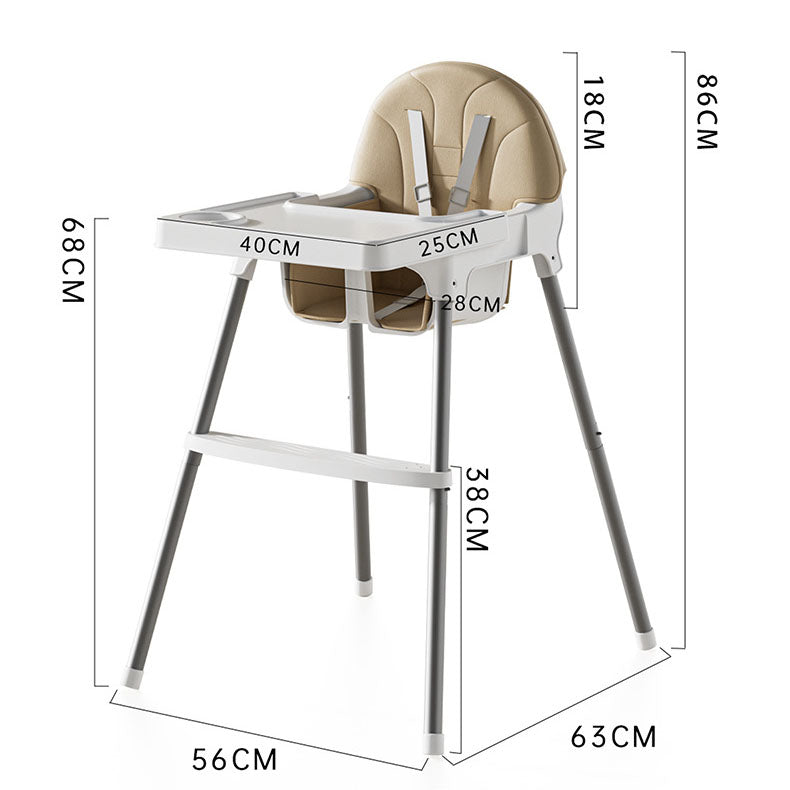DuoGrow Comfort trona convertible 2 en 1  con cojín de piel sintética.