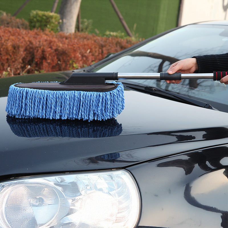 Cepillo telescópico de microfibra para quitar el polvo del coche