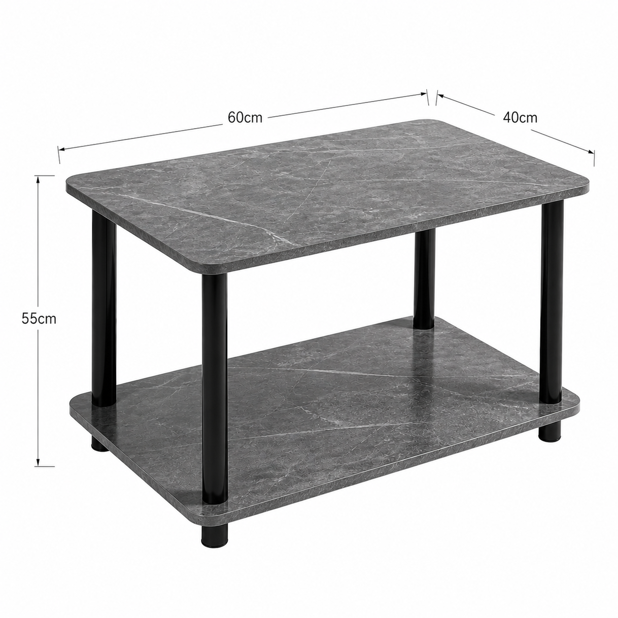 Mesa esquinera rectangular elegante Lia